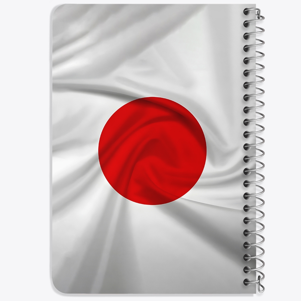 دفتر شطرنجی 50 برگ خندالو طرح پرچم ژاپن (Japan) کد 38440