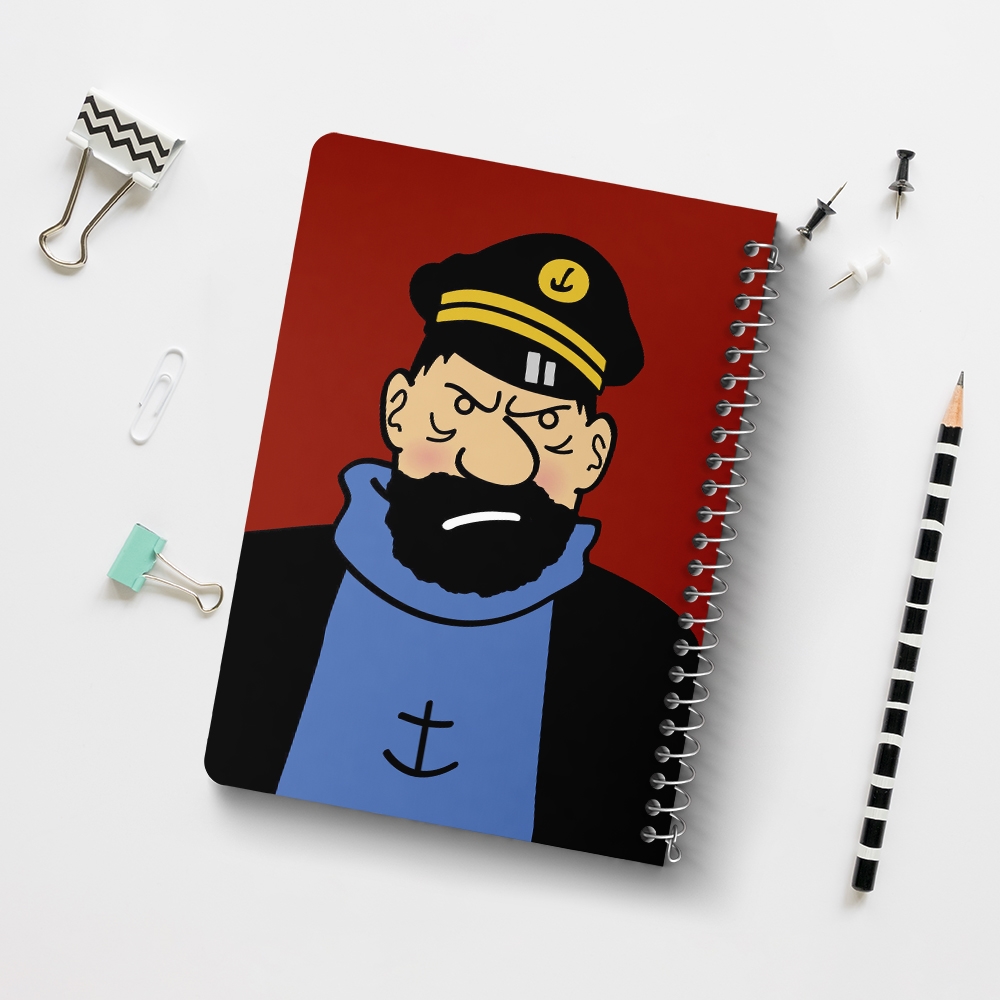 دفتر شطرنجی 50 برگ خندالو طرح کاپیتان هادوک تن تن (Tintin) کد 38335