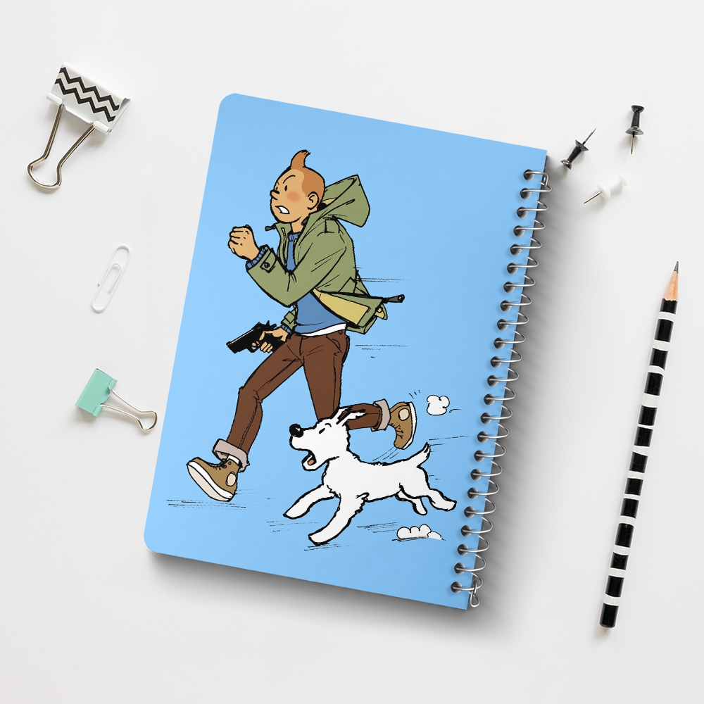 دفتر شطرنجی 50 برگ خندالو طرح تن تن (Tintin) کد 38320
