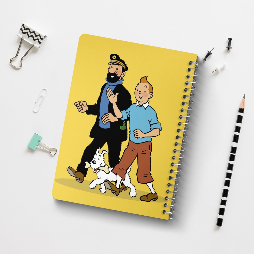 دفتر شطرنجی 50 برگ خندالو طرح تن تن (Tintin) کد 38211