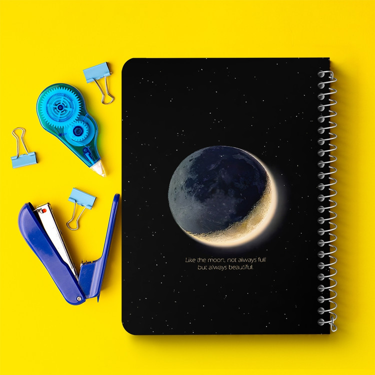 دفتر شطرنجی 50 برگ خندالو طرح ماه (Moon) کد 38088