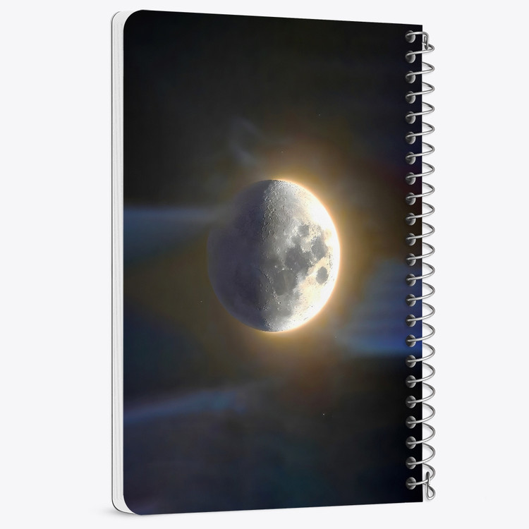 دفتر شطرنجی 50 برگ خندالو طرح ماه (Moon) کد 38077