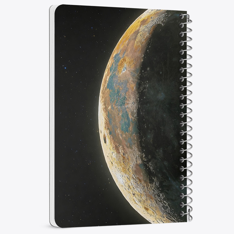 دفتر شطرنجی 50 برگ خندالو طرح ماه (Moon) کد 38074