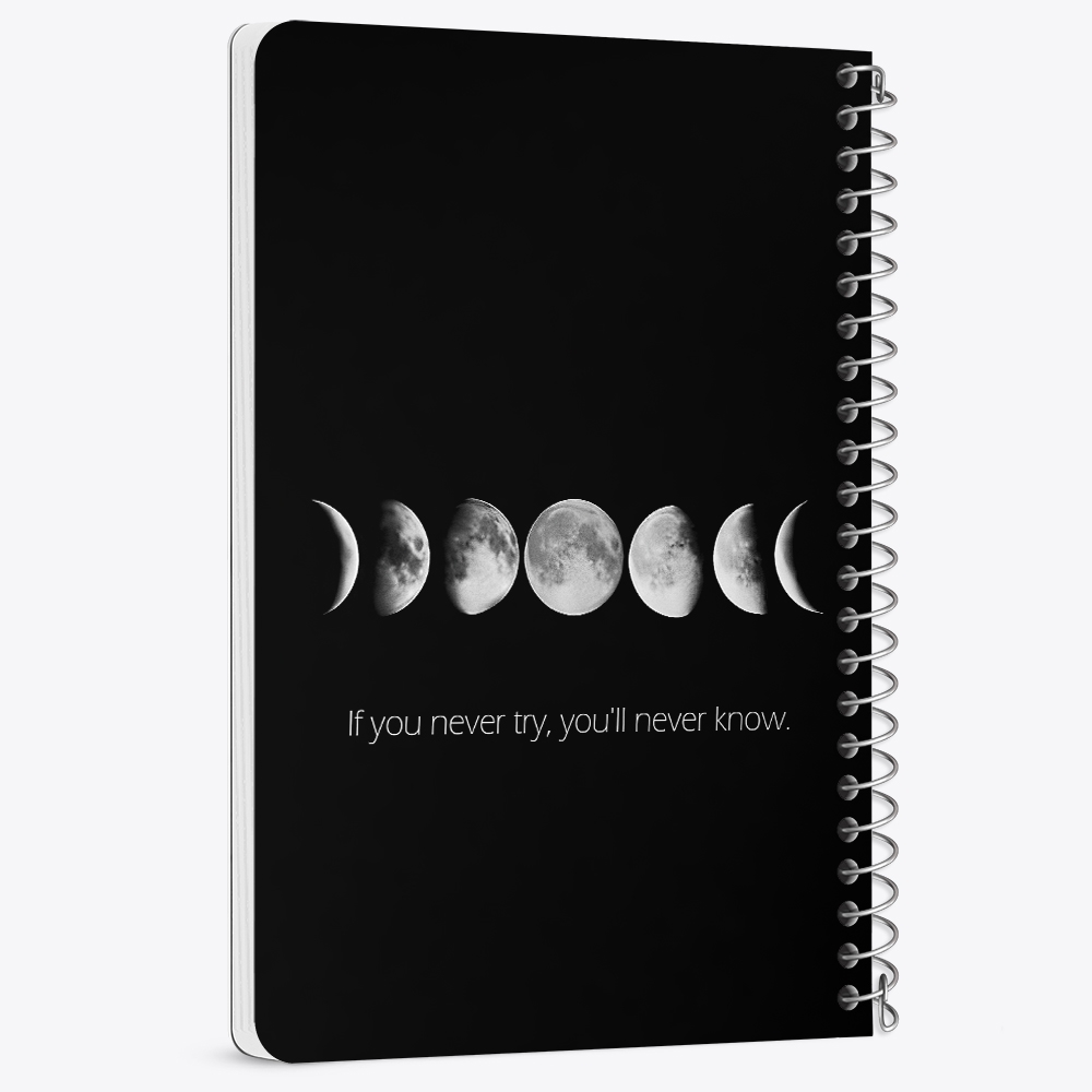 دفتر شطرنجی 50 برگ خندالو طرح ماه (Moon) کد 38058