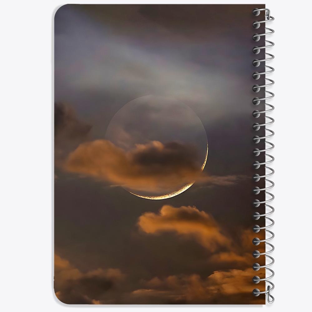 دفتر شطرنجی 50 برگ خندالو طرح ماه (Moon) کد 38055