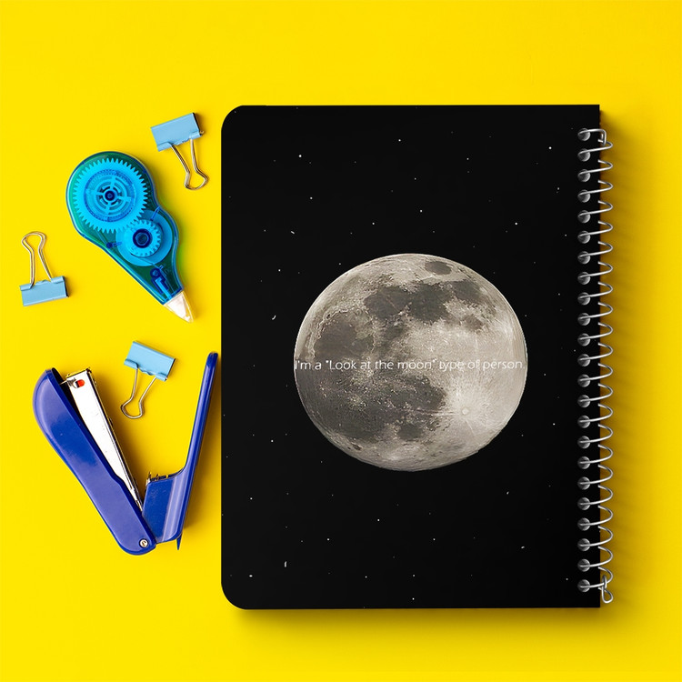 دفتر شطرنجی 50 برگ خندالو طرح ماه (Moon) کد 38054