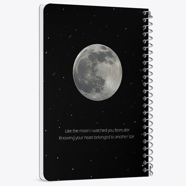 دفتر شطرنجی 50 برگ خندالو طرح ماه (Moon) کد 38052