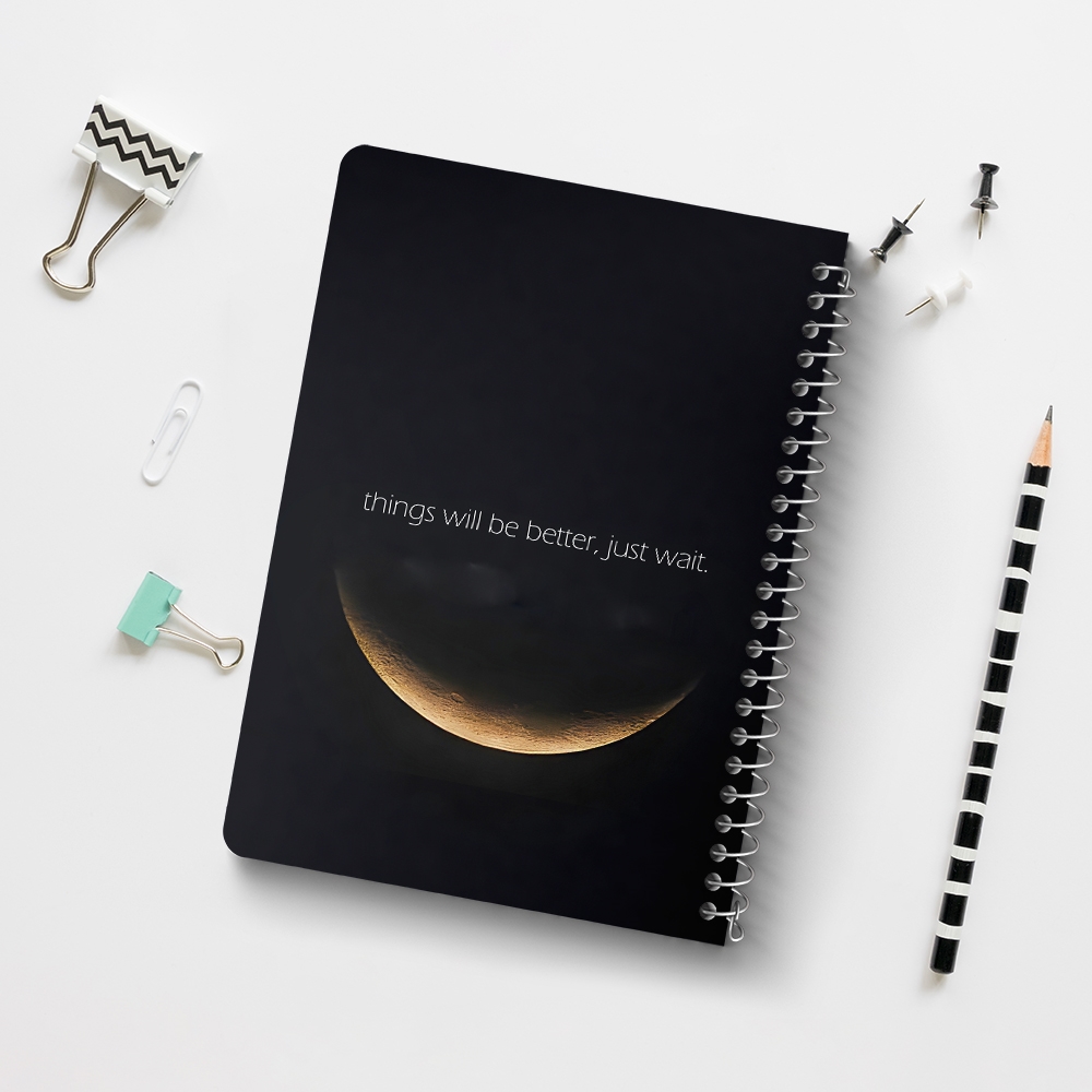 دفتر شطرنجی 50 برگ خندالو طرح ماه (Moon) کد 38051