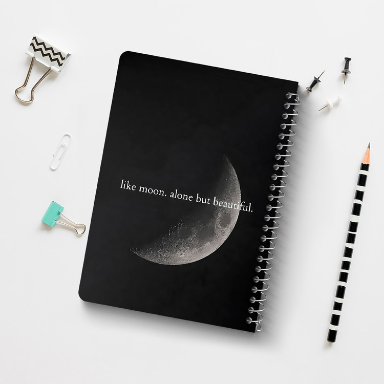 دفتر شطرنجی 50 برگ خندالو طرح ماه (Moon) کد 38044