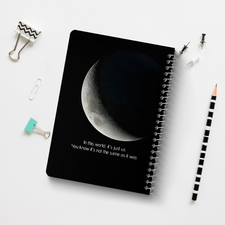 دفتر شطرنجی 50 برگ خندالو طرح ماه (Moon) کد 38043