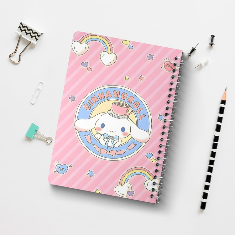دفتر شطرنجی 50 برگ خندالو طرح سینامورول (Cinnamoroll) کد 37990