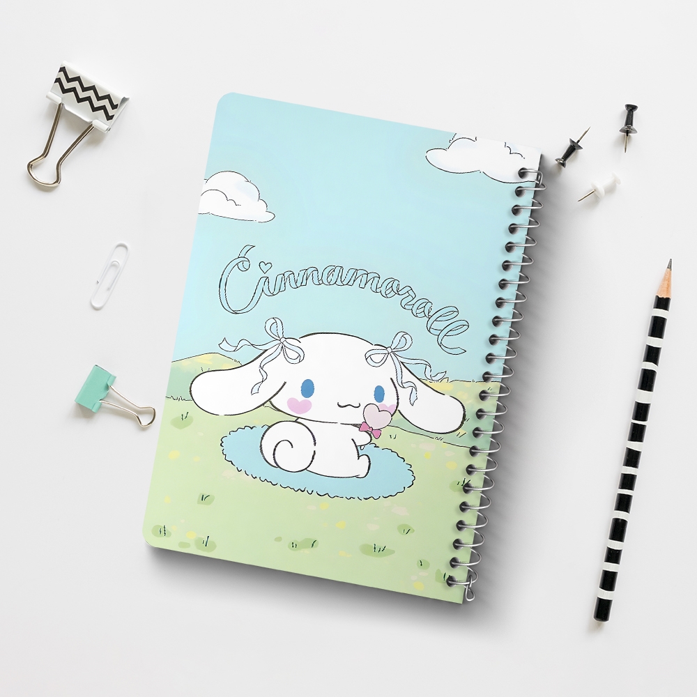 دفتر شطرنجی 50 برگ خندالو طرح سینامورول (Cinnamoroll) کد 37982