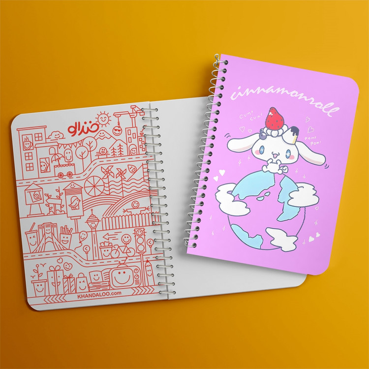 دفتر شطرنجی 50 برگ خندالو طرح سینامورول (Cinnamoroll) کد 37981