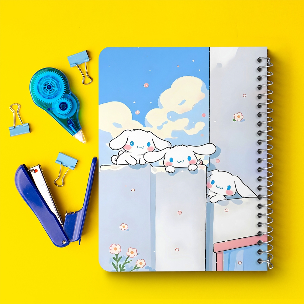 دفتر شطرنجی 50 برگ خندالو طرح سینامورول (Cinnamoroll) کد 37978