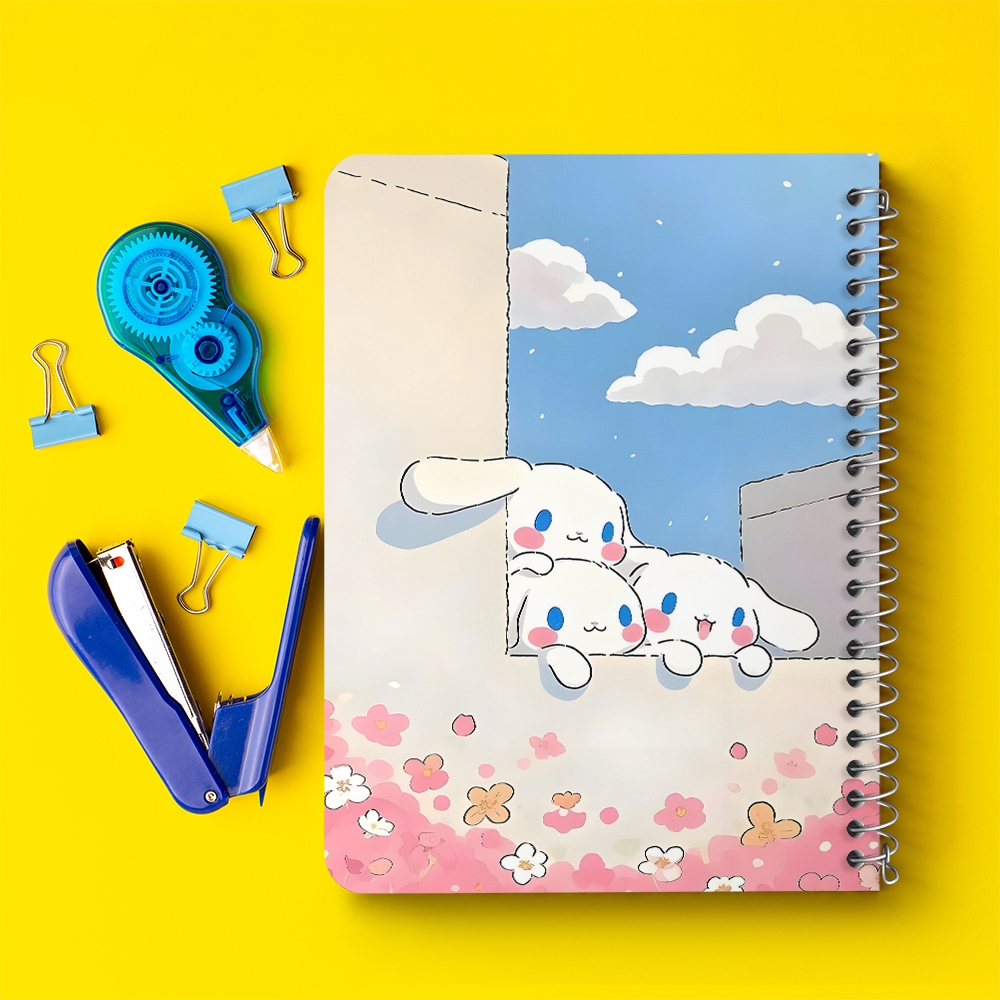 دفتر شطرنجی 50 برگ خندالو طرح سینامورول (Cinnamoroll) کد 37970