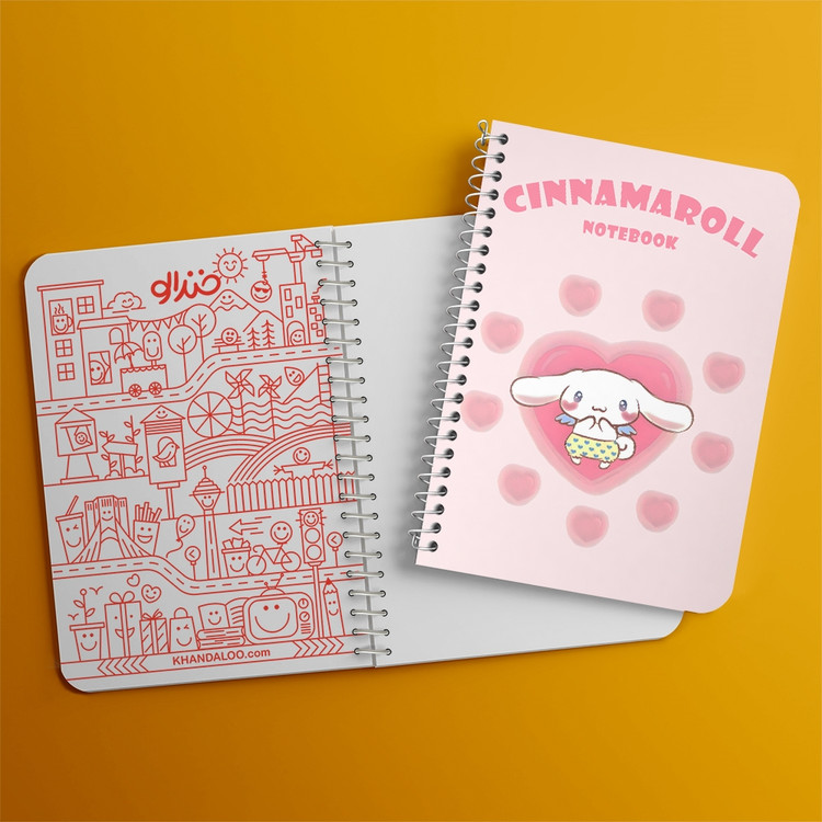 دفتر شطرنجی 50 برگ خندالو طرح سینامورول (Cinnamoroll) کد 37955