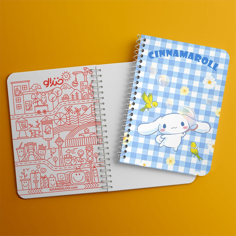 دفتر شطرنجی 50 برگ خندالو طرح سینامورول (Cinnamoroll) کد 37953