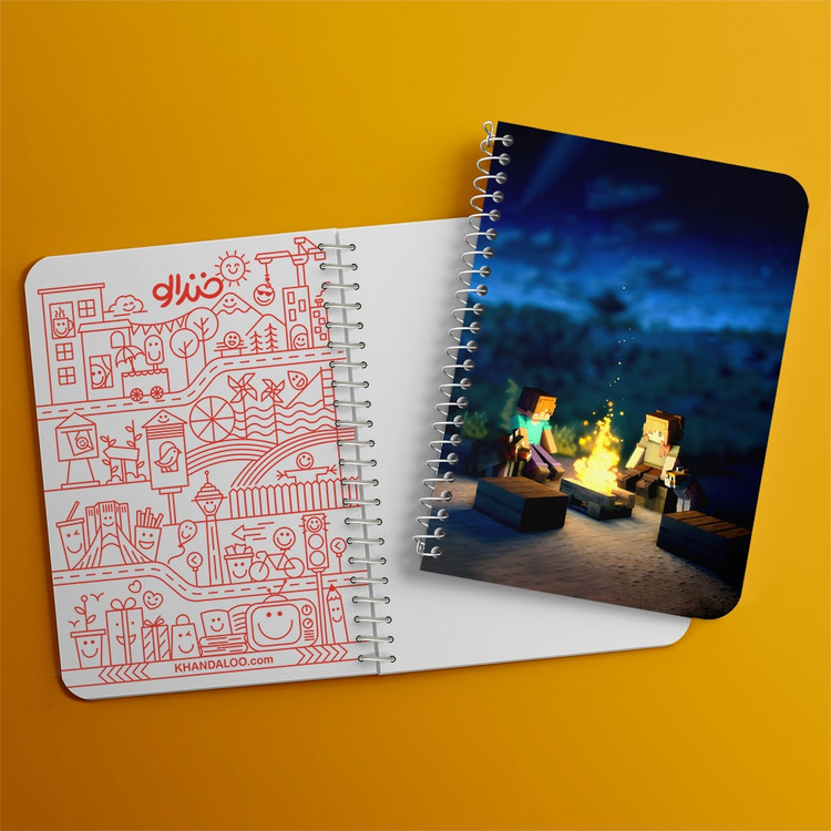 دفتر شطرنجی 50 برگ خندالو طرح ماینکرافت (Minecraft) کد 37857