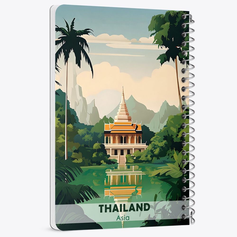 دفتر شطرنجی 50 برگ خندالو طرح تایلند (Thailand) کد 37718