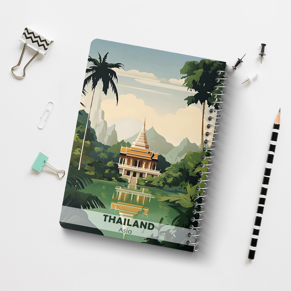 دفتر شطرنجی 50 برگ خندالو طرح تایلند (Thailand) کد 37718