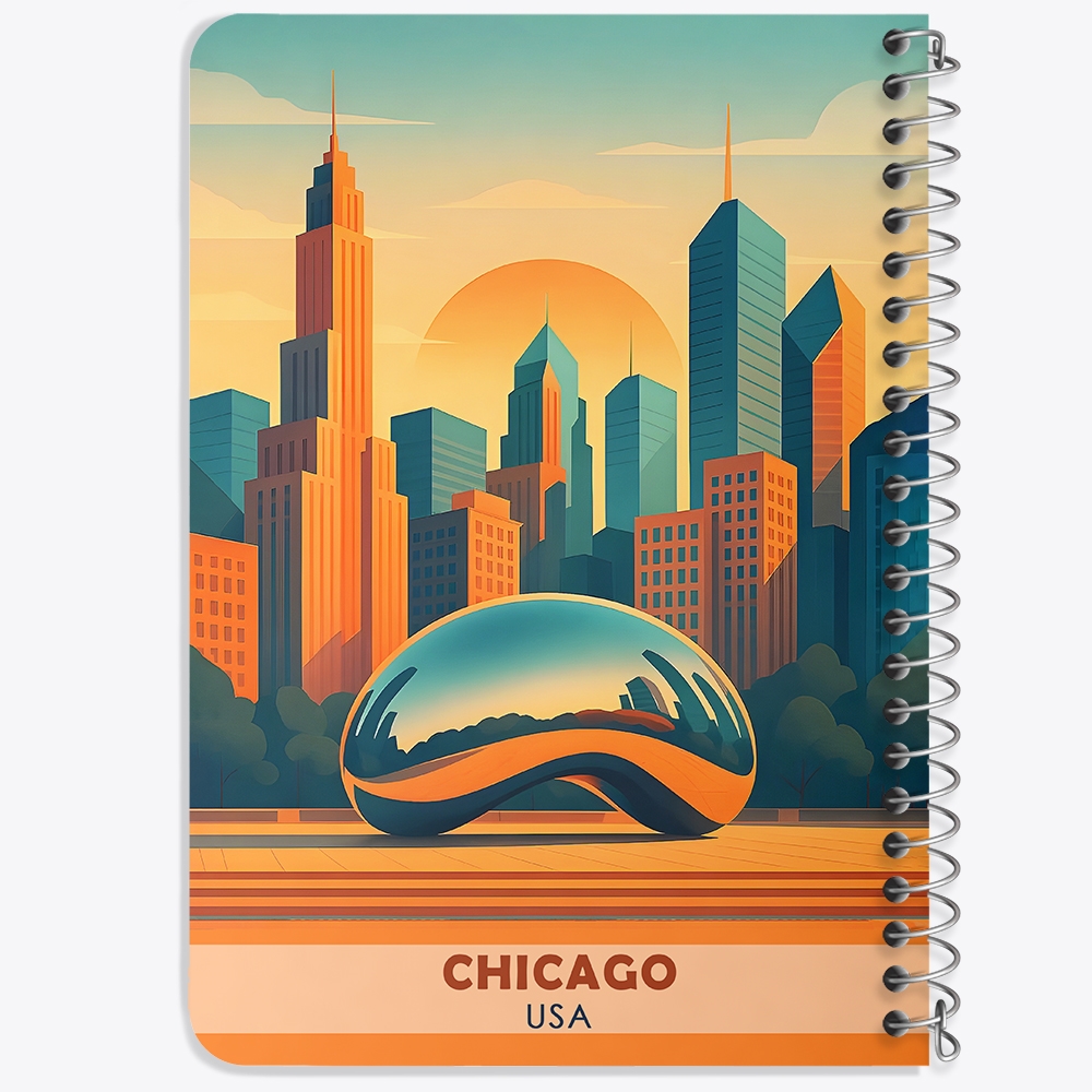 دفتر شطرنجی 50 برگ خندالو طرح شیکاگو (Chicago) کد 37713