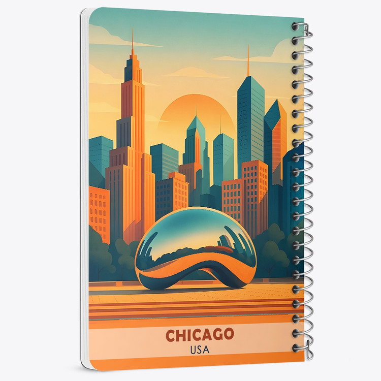 دفتر شطرنجی 50 برگ خندالو طرح شیکاگو (Chicago) کد 37713