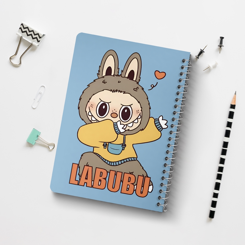 دفتر شطرنجی 50 برگ خندالو طرح عروسک لبوبو (Labubu) کد 37580