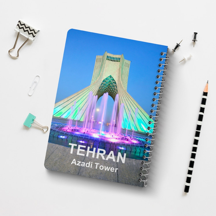 دفتر شطرنجی 50 برگ خندالو طرح برج آزادی تهران کد 37336