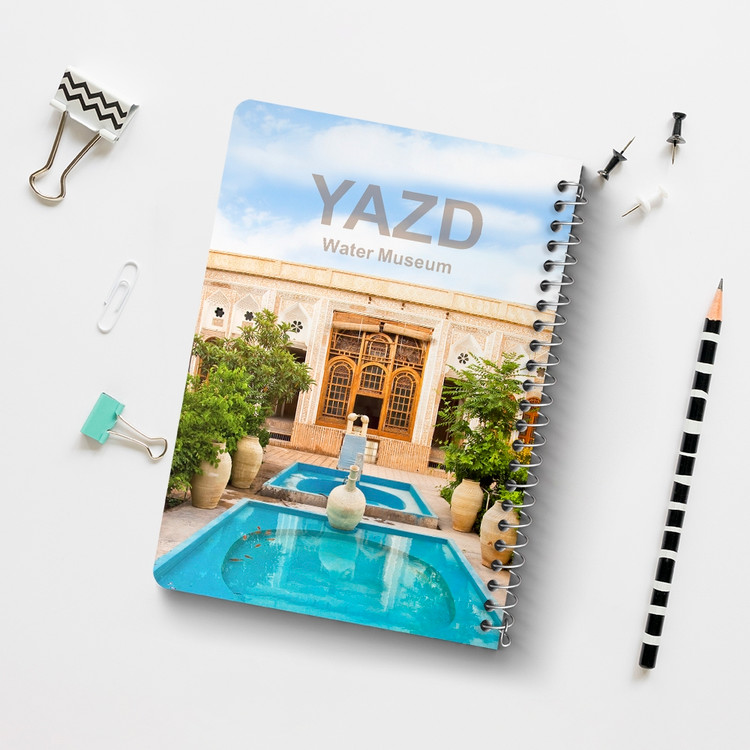 دفتر شطرنجی 50 برگ خندالو طرح موزه آب یزد کد 37332