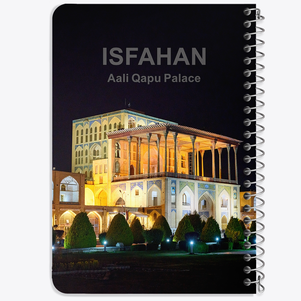 دفتر شطرنجی 50 برگ خندالو طرح عمارت عالی قاپو اصفهان کد 37247