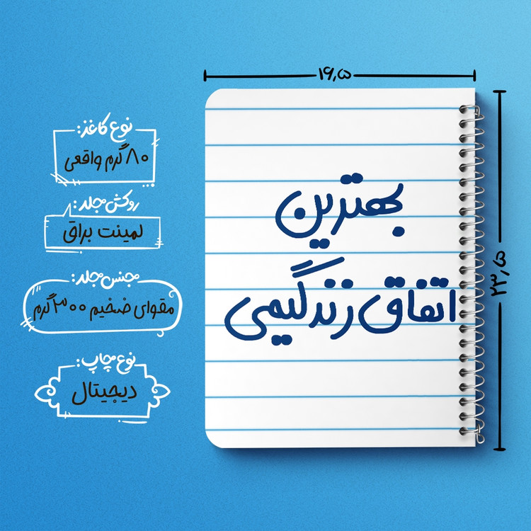 دفتر نقاشی 50 برگ خندالو طرح بهترین اتفاق زندگیمی کد 6532