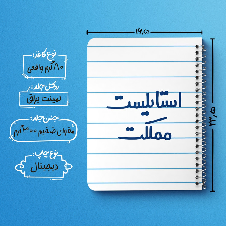 دفتر نقاشی 50 برگ خندالو طرح استایلیست مملکت کد 6467