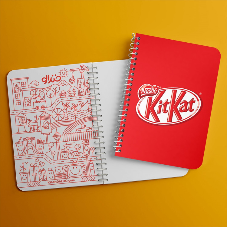 دفتر نقاشی 50 برگ خندالو طرح کیت کت Kit Kat کد 6206