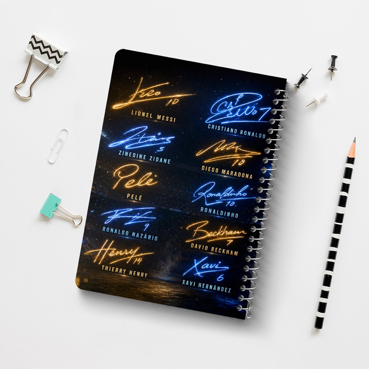 دفتر نقاشی 50 برگ خندالو طرح امضای بازیکن های معروف کد F14709