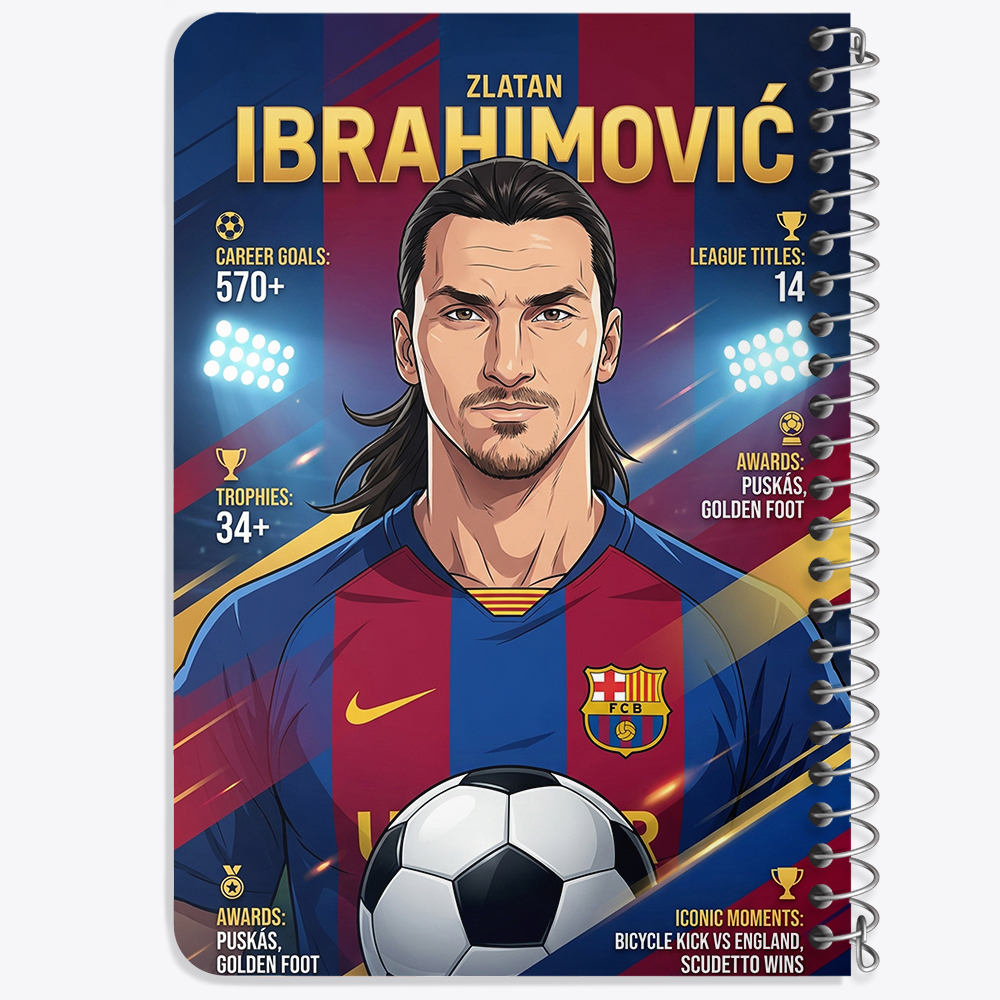 دفتر نقاشی 50 برگ خندالو طرح زلاتان ابراهیموویچ (Zlatan Ibrahimović) کد F14707