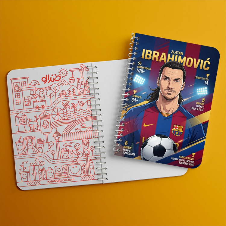 دفتر نقاشی 50 برگ خندالو طرح زلاتان ابراهیموویچ (Zlatan Ibrahimović) کد F14707