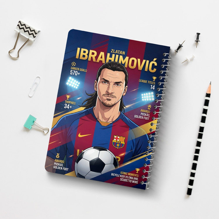 دفتر نقاشی 50 برگ خندالو طرح زلاتان ابراهیموویچ (Zlatan Ibrahimović) کد F14707