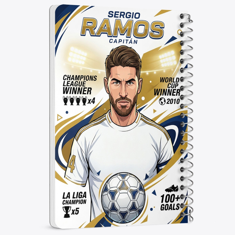 دفتر نقاشی 50 برگ خندالو طرح سرخیو راموس (Sergio Ramos) کد F14706