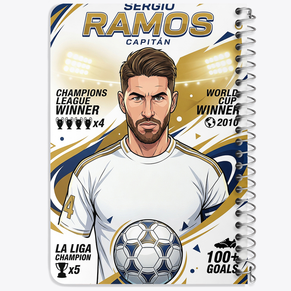 دفتر نقاشی 50 برگ خندالو طرح سرخیو راموس (Sergio Ramos) کد F14706