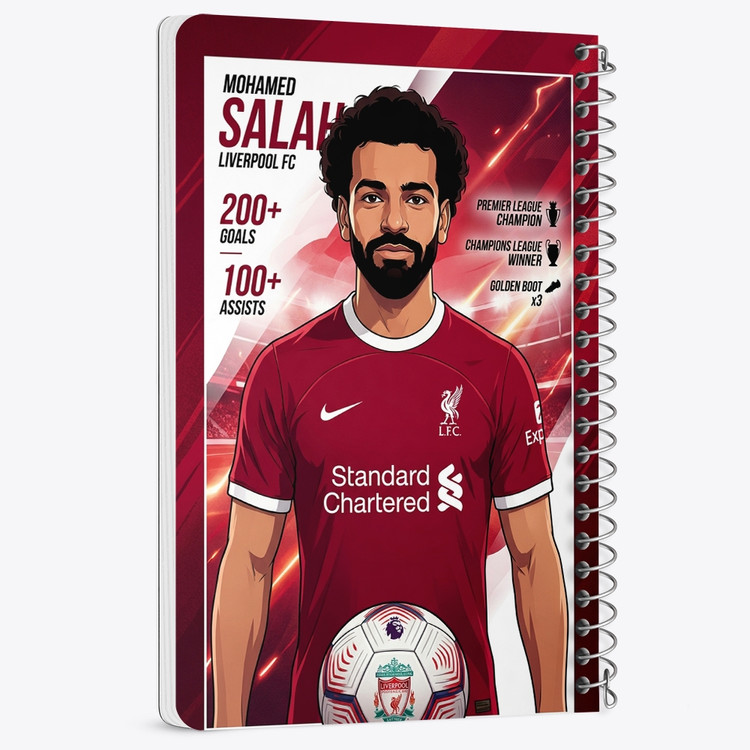 دفتر نقاشی 50 برگ خندالو طرح محمد صلاح (Mohamed Salah) کد F14704