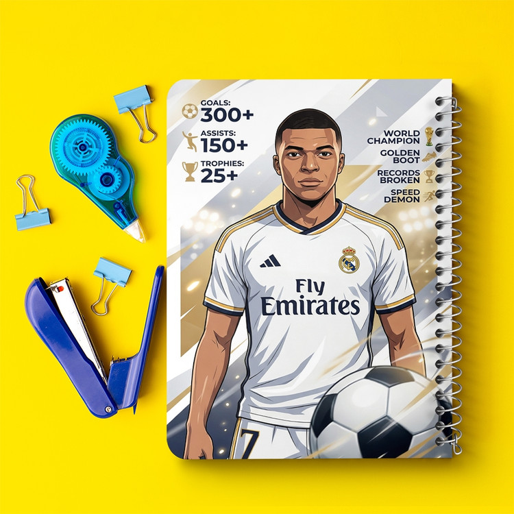 دفتر نقاشی 50 برگ خندالو طرح کیلیان امباپه (Kylian Mbappé) کد F14701