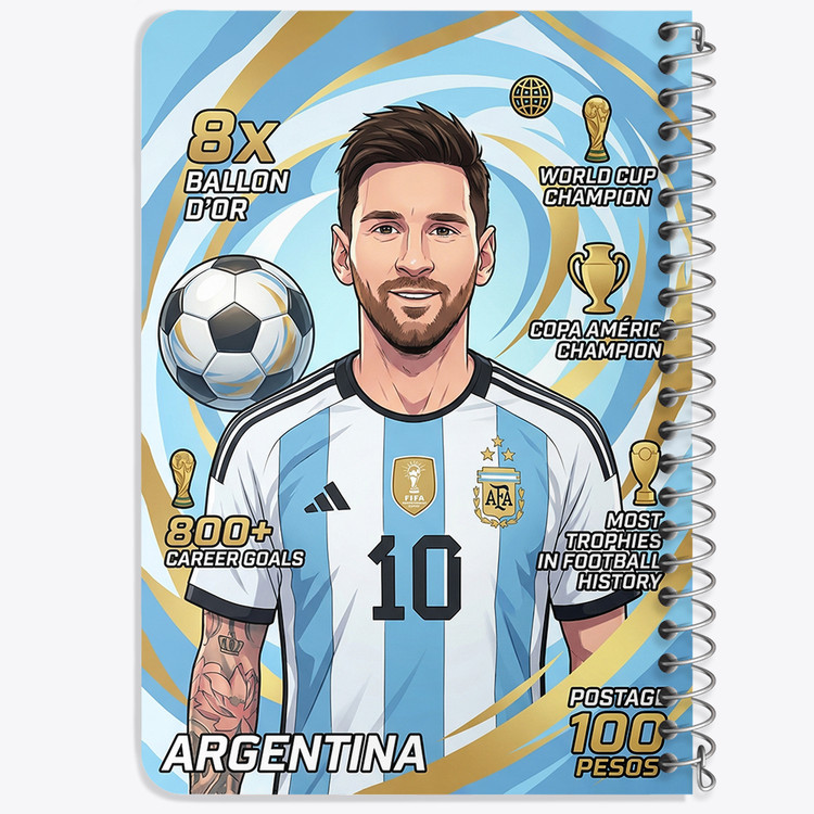 دفتر نقاشی 50 برگ خندالو طرح لیونل مسی (Lionel Messi) کد F14689