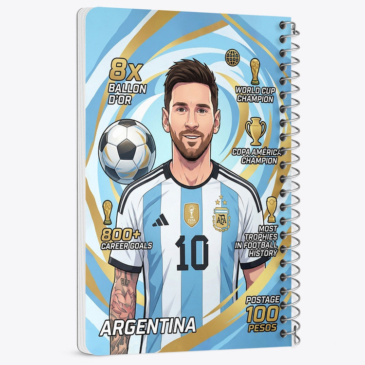 دفتر نقاشی 50 برگ خندالو طرح لیونل مسی (Lionel Messi) کد F14689