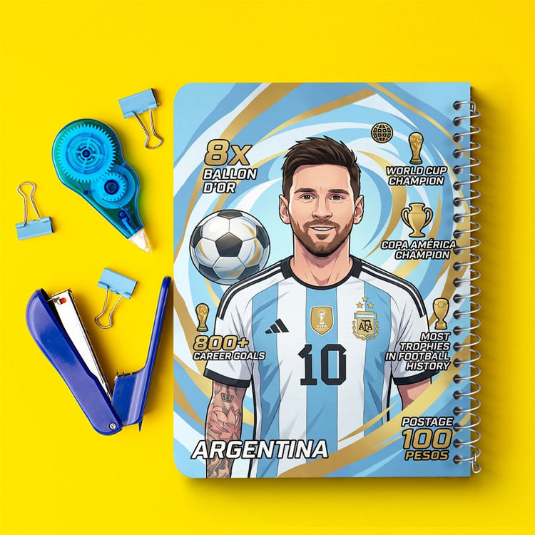دفتر نقاشی 50 برگ خندالو طرح لیونل مسی (Lionel Messi) کد F14689