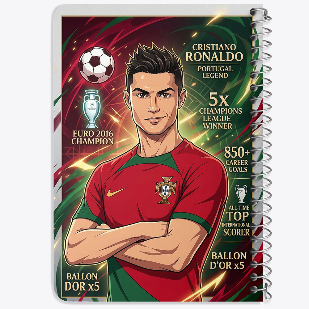 دفتر نقاشی 50 برگ خندالو طرح کریستیانو رونالدو (Cristiano Ronaldo) کد F14688