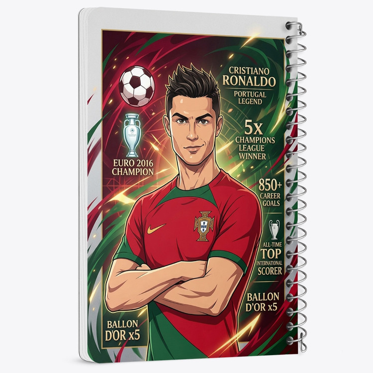 دفتر نقاشی 50 برگ خندالو طرح کریستیانو رونالدو (Cristiano Ronaldo) کد F14688