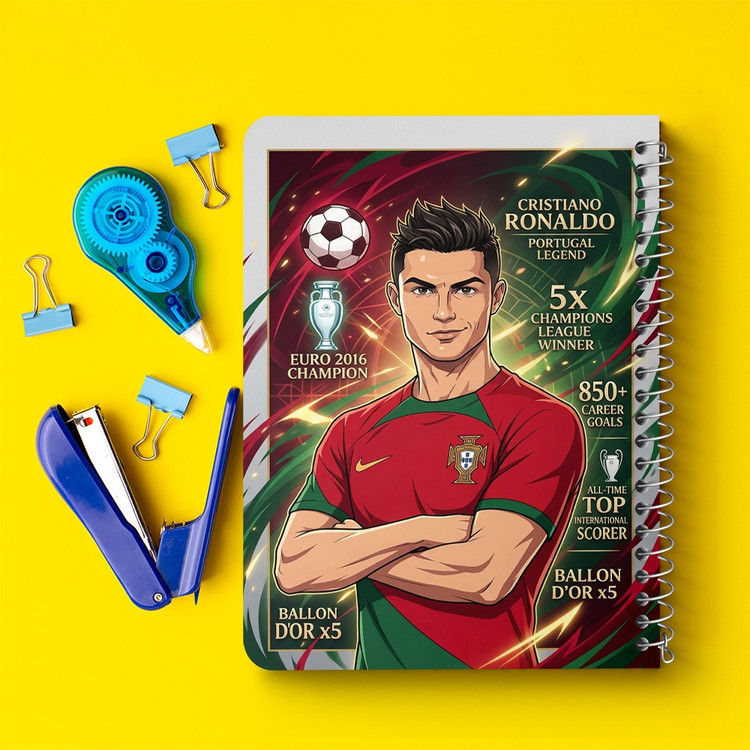 دفتر نقاشی 50 برگ خندالو طرح کریستیانو رونالدو (Cristiano Ronaldo) کد F14688