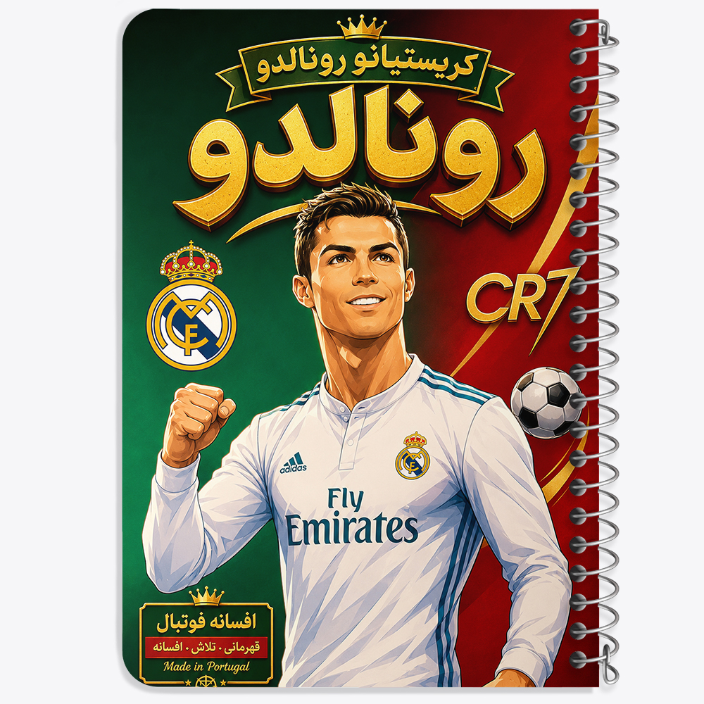 دفتر نقاشی 50 برگ خندالو طرح کریستیانو رونالدو (Cristiano Ronaldo) کد F14687