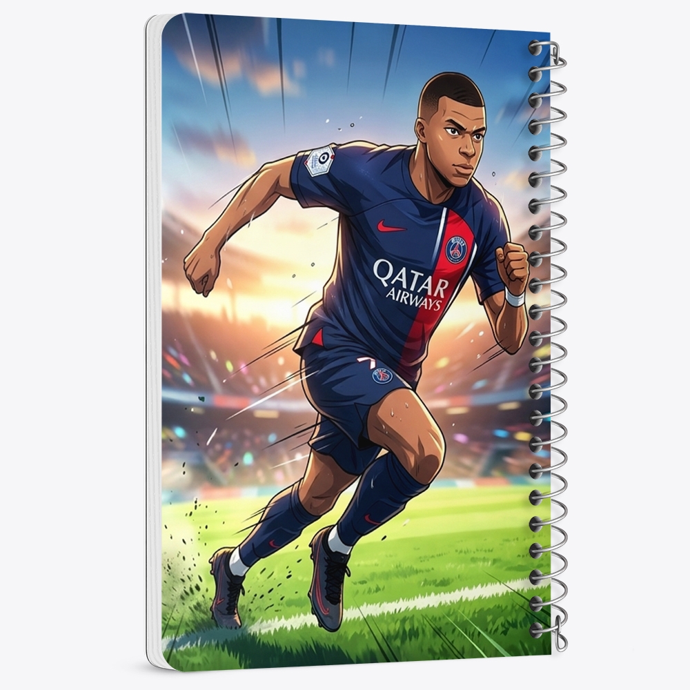 دفتر نقاشی 50 برگ خندالو طرح کیلیان امباپه (Kylian Mbappé) کد F14676