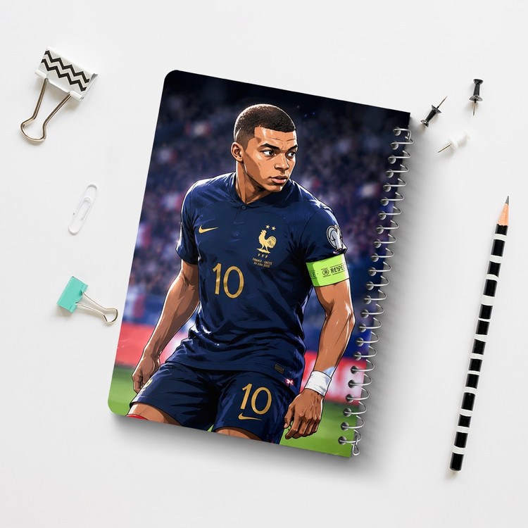 دفتر نقاشی 50 برگ خندالو طرح کیلیان امباپه (Kylian Mbappé) کد F14675
